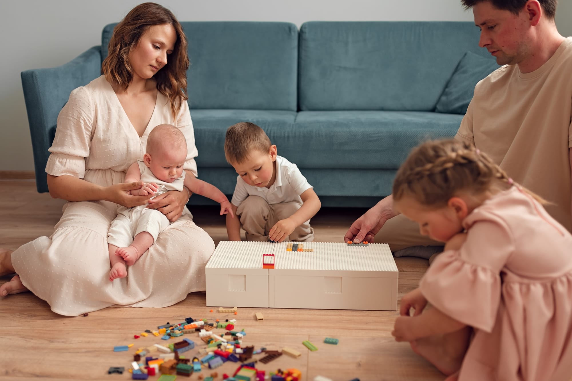 Zabawa z dziećmi sesja w domu Gdańsk