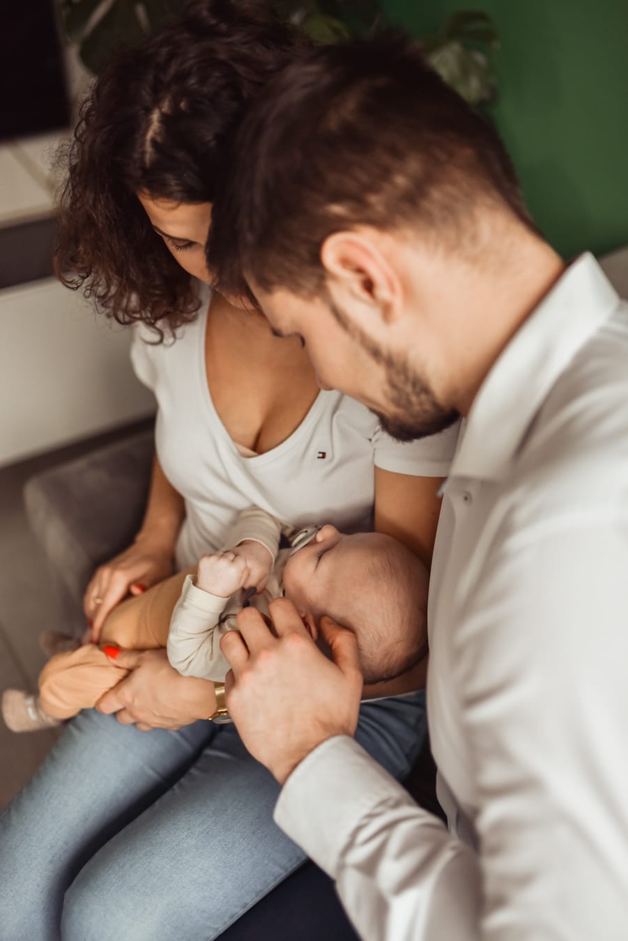 Mama tuli niemowlę sesja niemowlęca w domu Gdynia