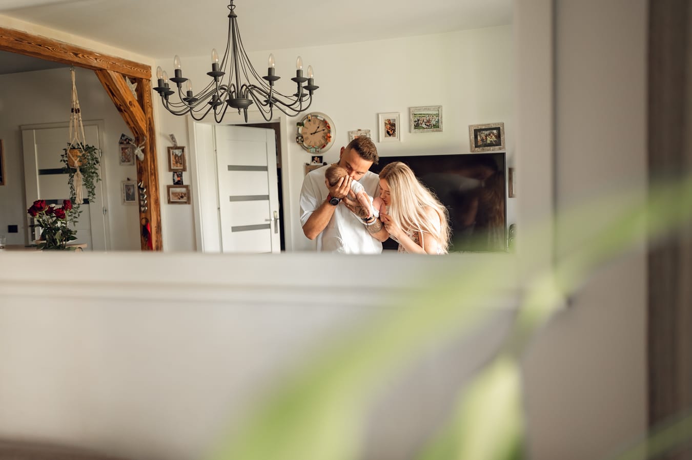 Mama tuli niemowlę sesja niemowlęca w domu Gdańsk