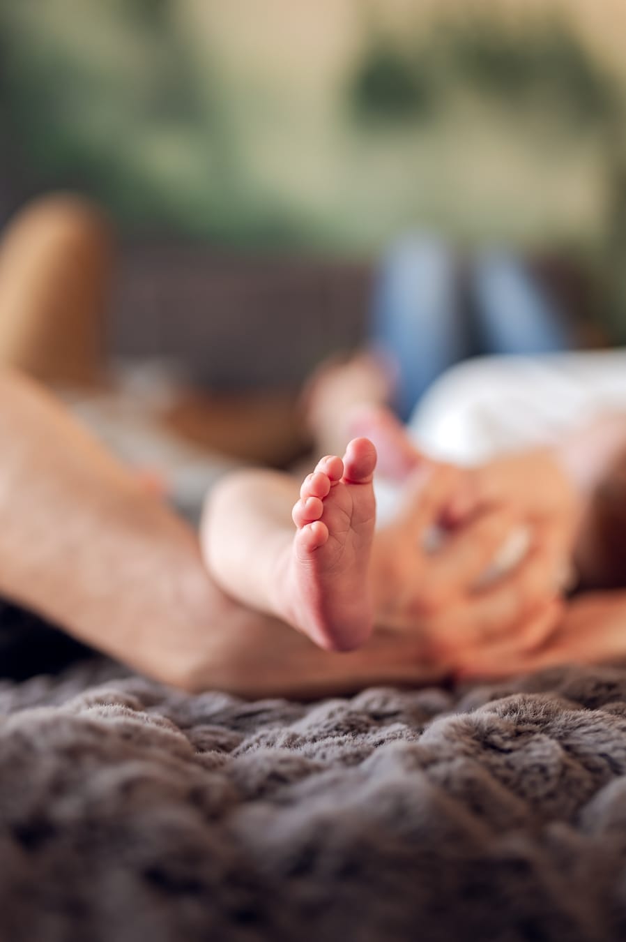 Stópka noworodka detal sesja noworodkowa Gdańsk