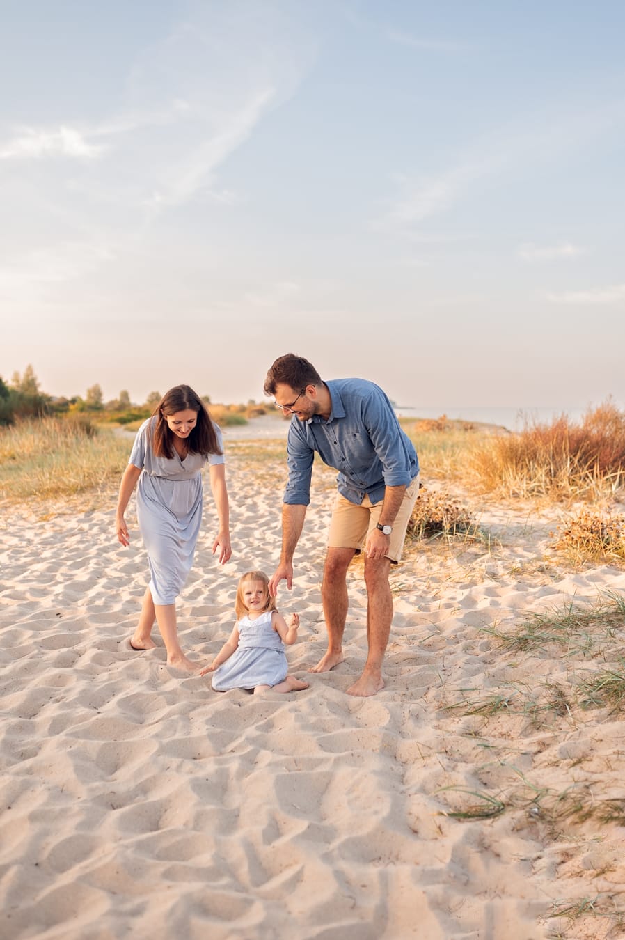 Rodzinny spacer nad morzem sesja Trójmiasto