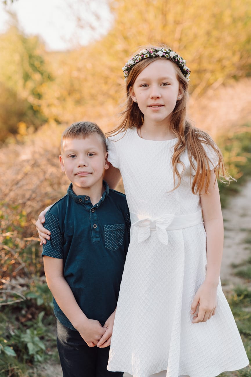 Portret rodzeństwa plener komunijny Trójmiasto