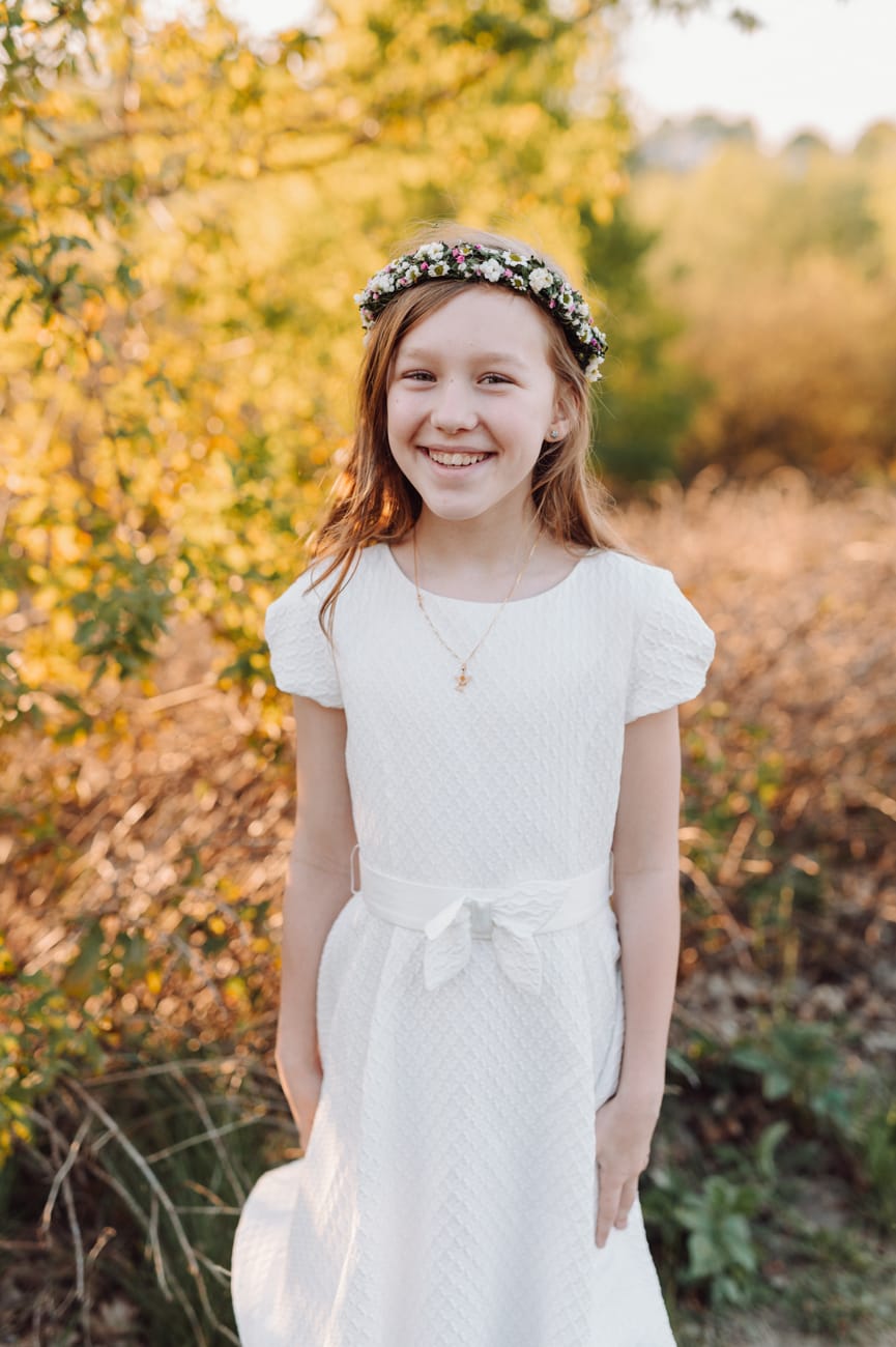 Portret dziewczynki po komunii plener Trójmiasto