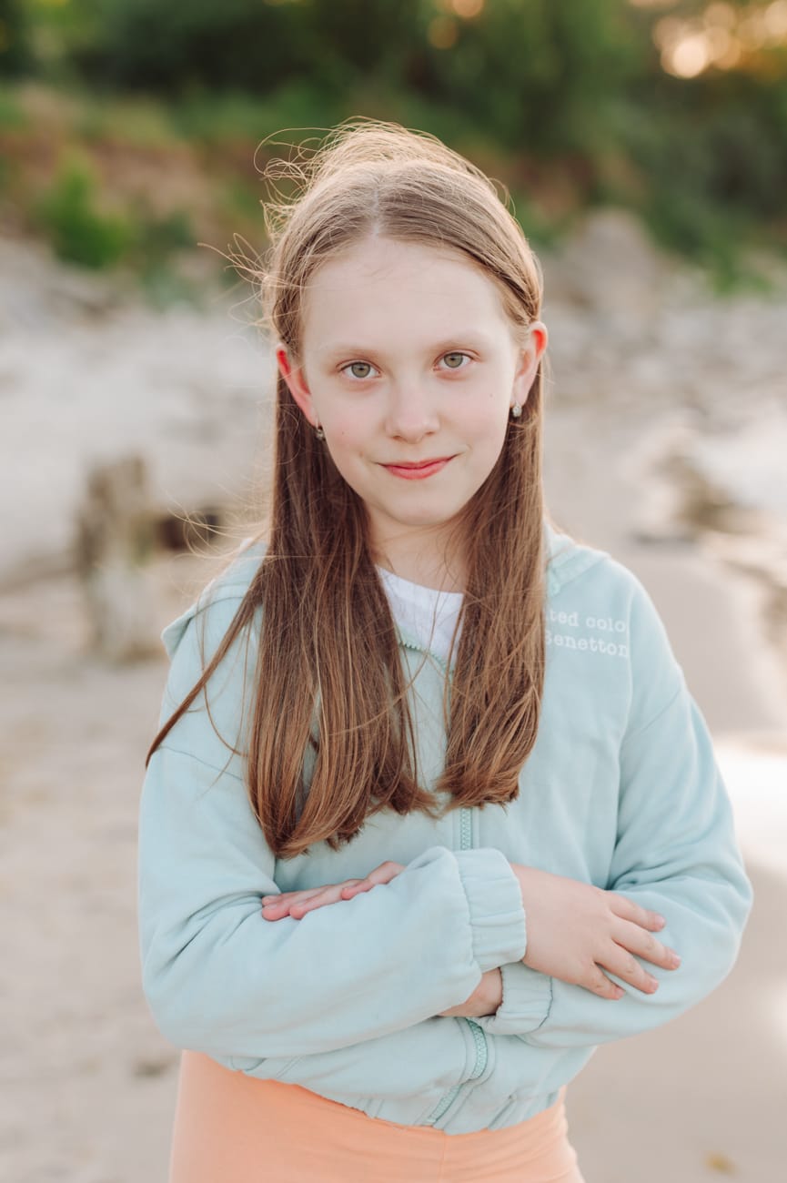 Portret nastoletniej córki sesja nad morzem Gdynia
