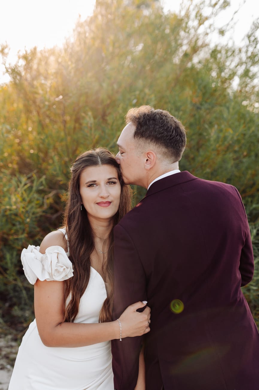 Para nad morzem wieczorne światło sesja poślubna Trójmiasto