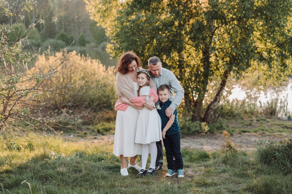 Rodzina podczas chrzcin — reportaż fotograficzny Gdynia